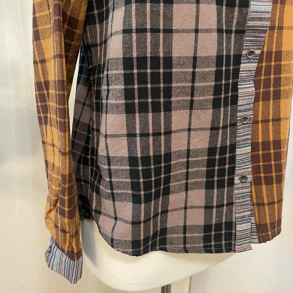 Savanna Jane Mixed Print Patchwork Buttondown - image 5